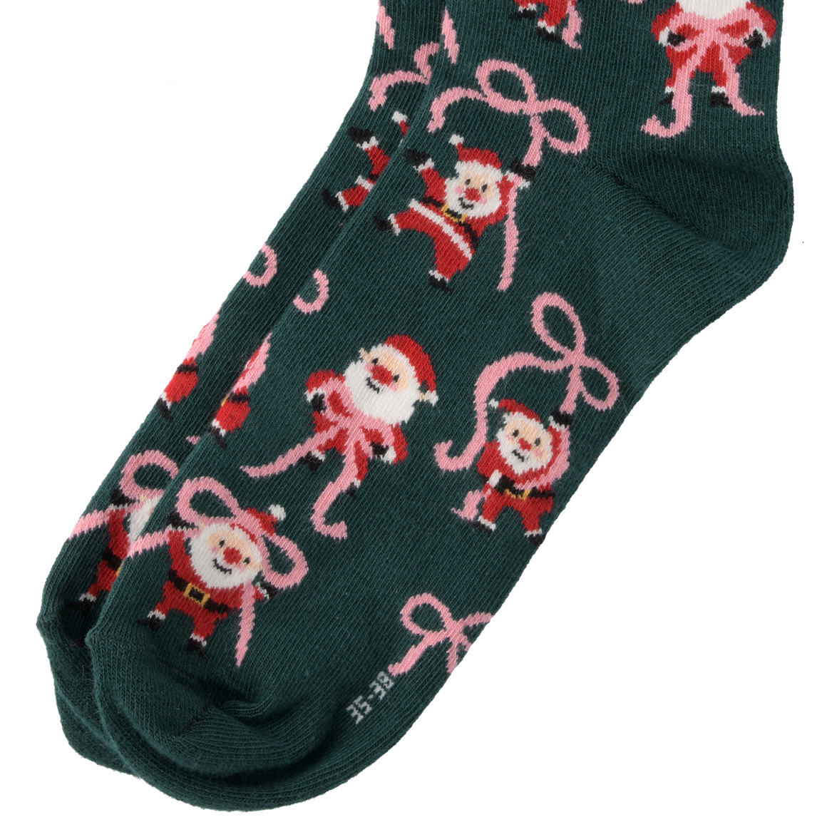 1 Paar Damen Weihnachtssocken mit Santa