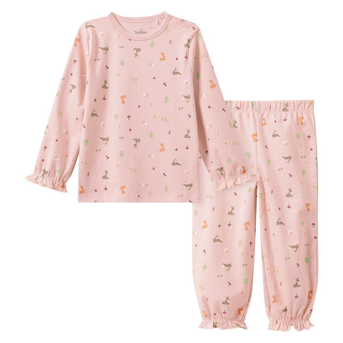 Baby Schlafanzug mit Waldtier-Motiven