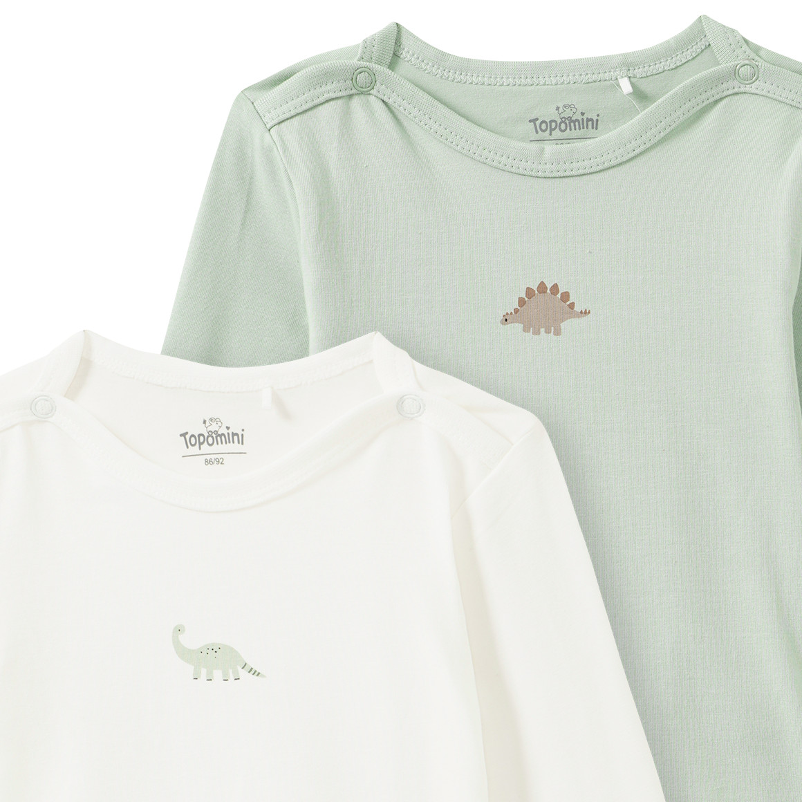2 Baby Langarmbodys mit Print