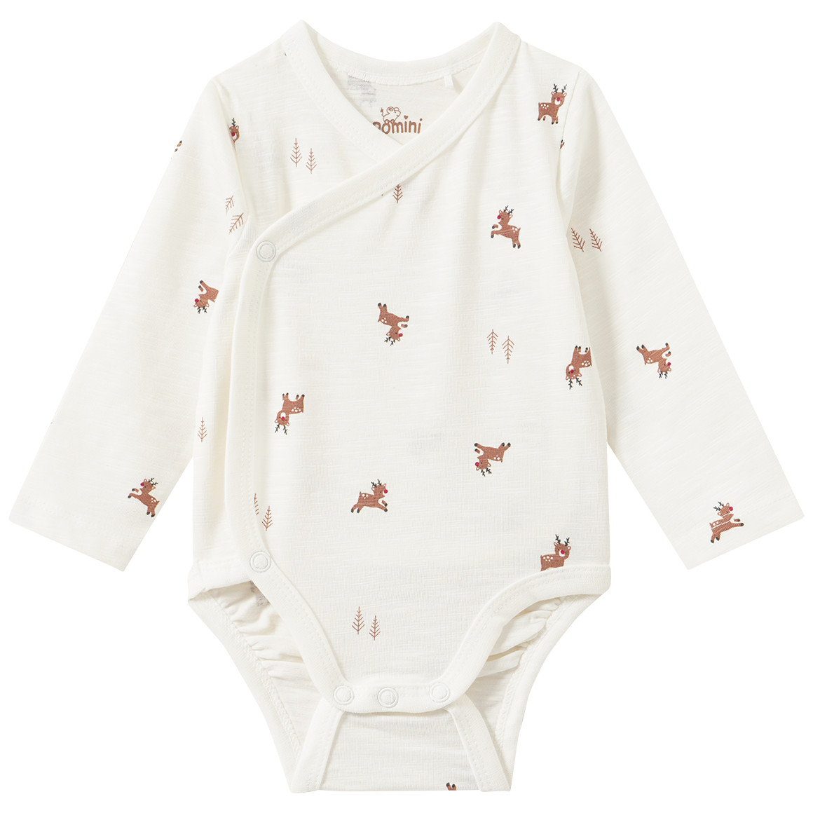 Newborn Wickelbody mit Rentier-Motiven