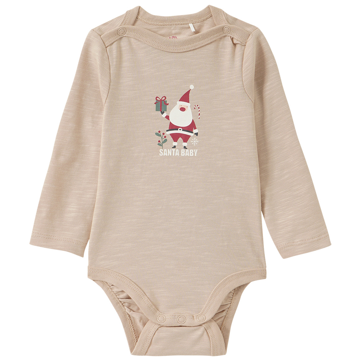 Newborn Wickelbody mit Santa-Motiv