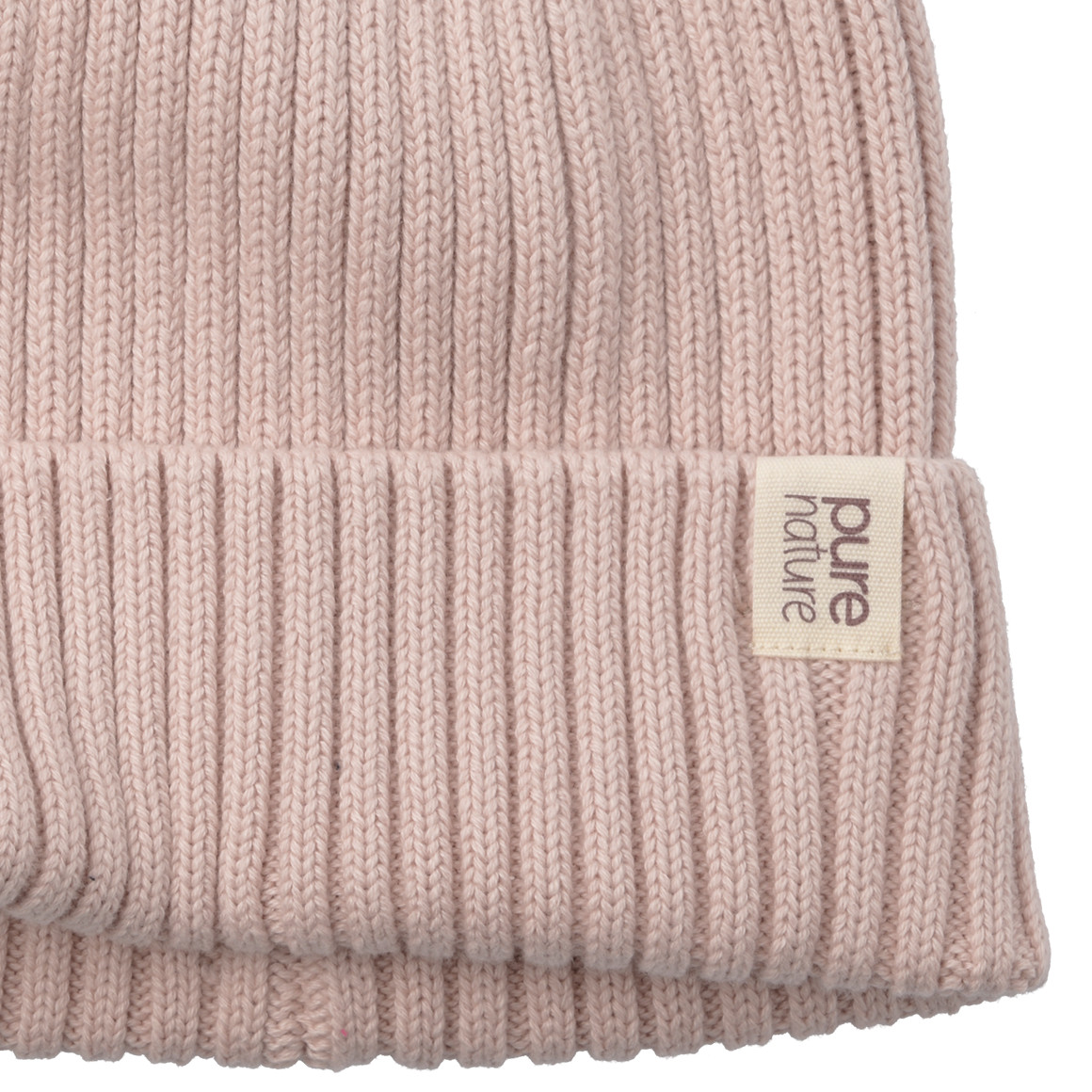 Mädchen Strickmütze mit Rippstruktur