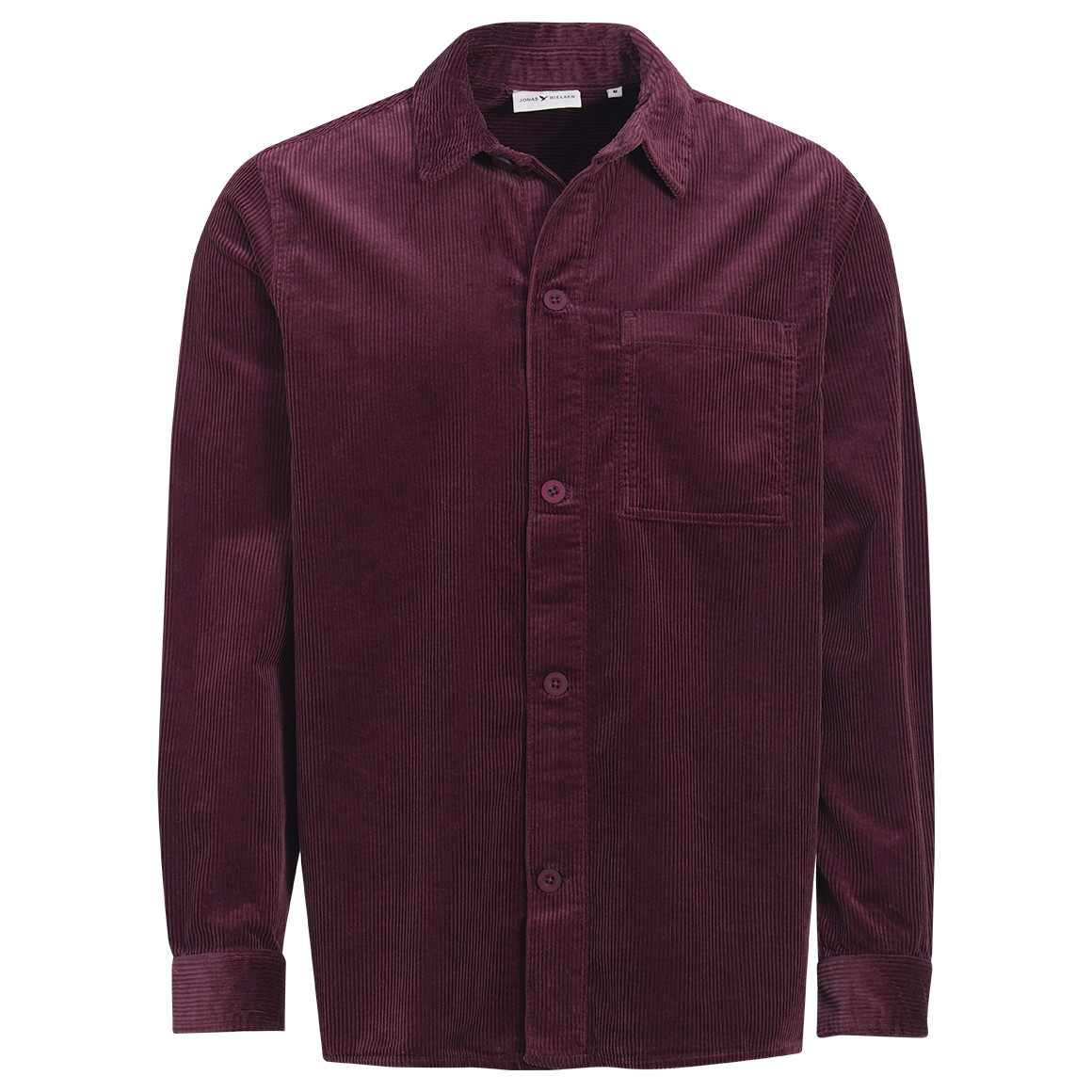 Herencorduroyhemd in effen kleuren