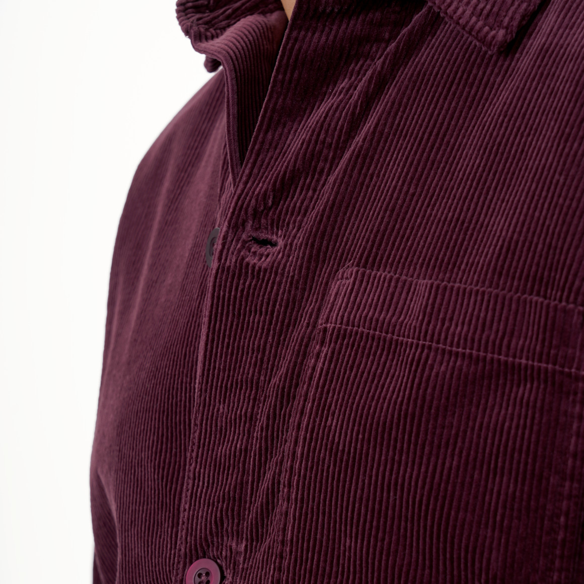 Herencorduroyhemd in effen kleuren