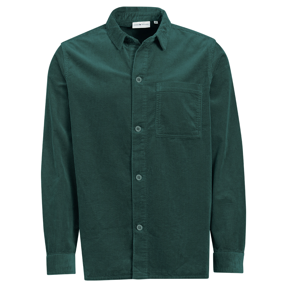 Herencorduroyhemd in effen kleuren