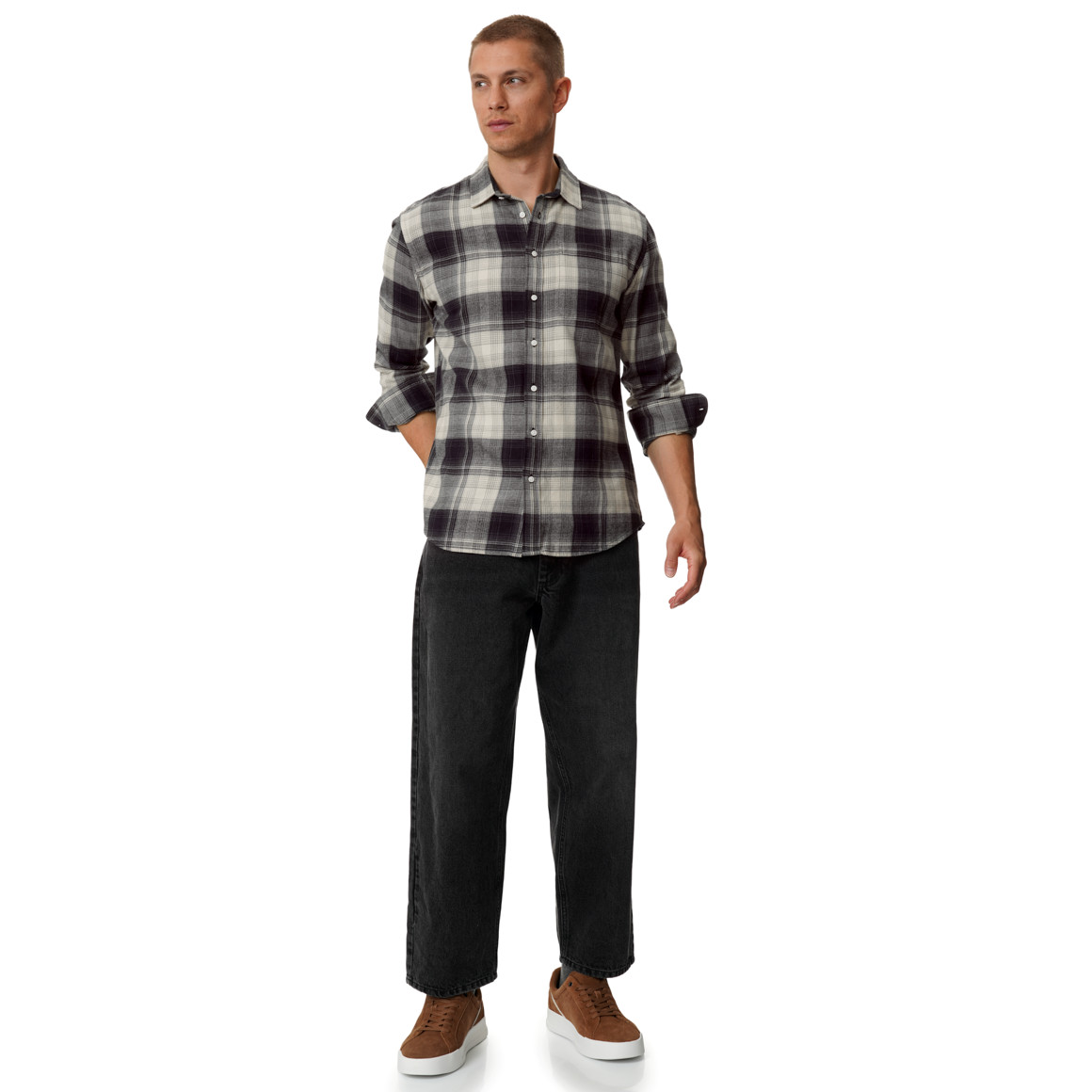 Herren Flanell-Hemd in Regular Fit