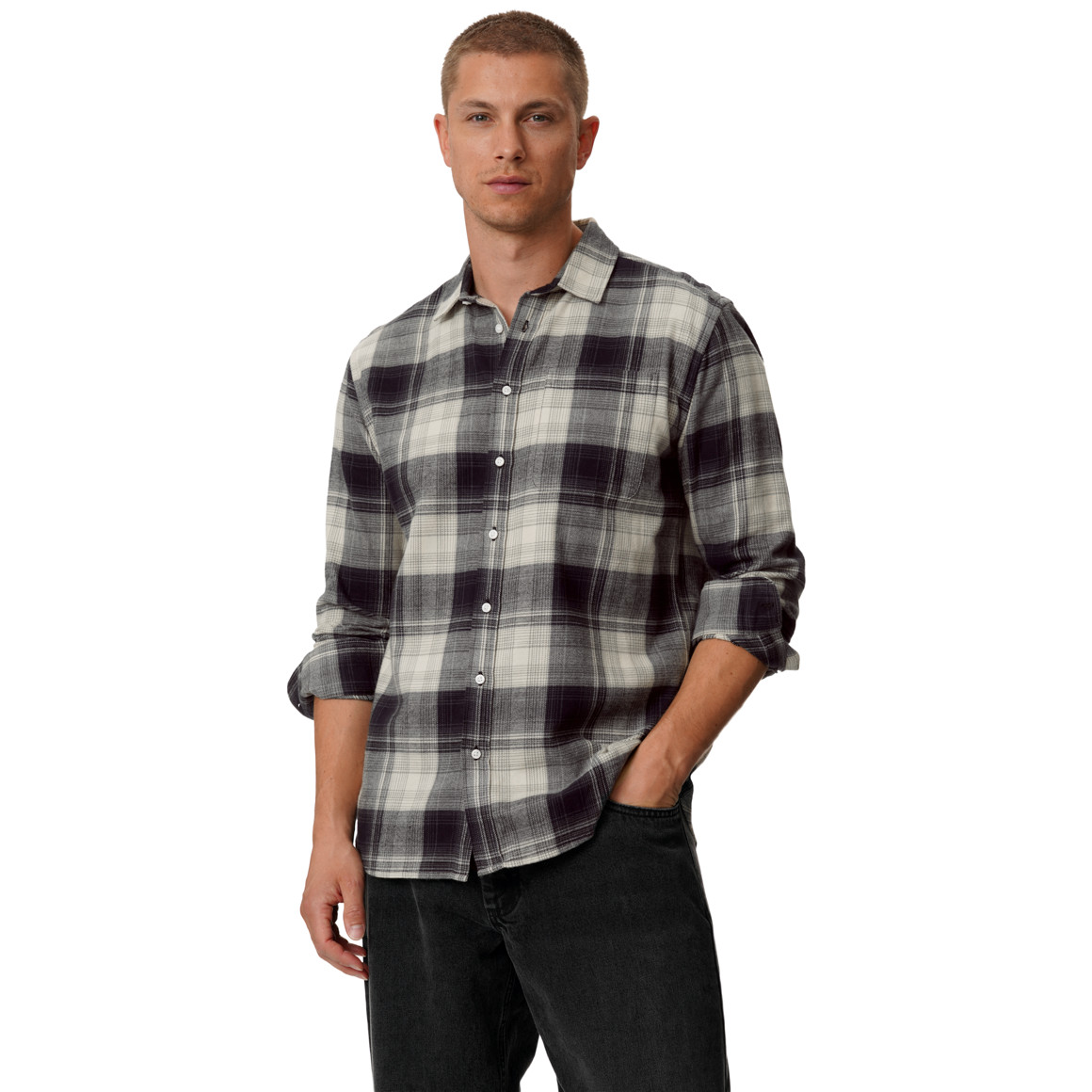 Herren Flanell-Hemd in Regular Fit