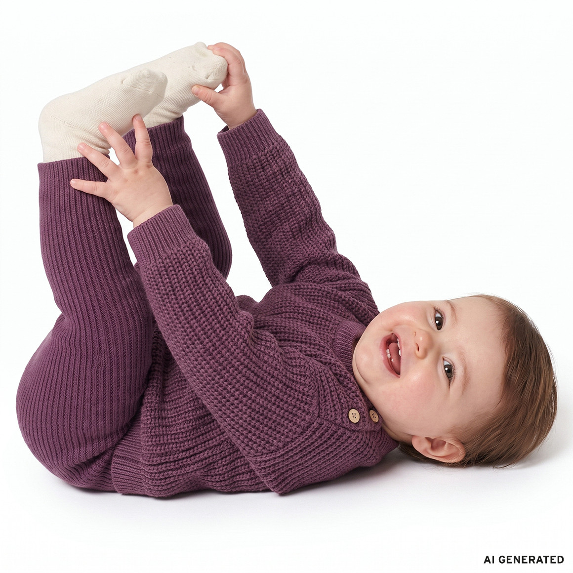 Baby Strickpullover mit Rippstruktur