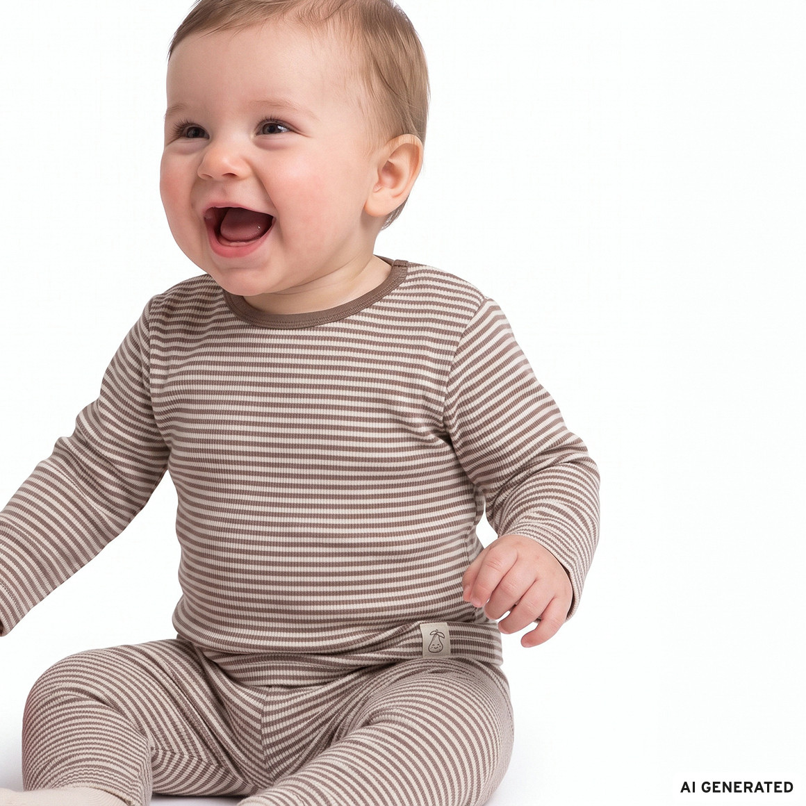 Baby Langarmshirt mit Rippstruktur
