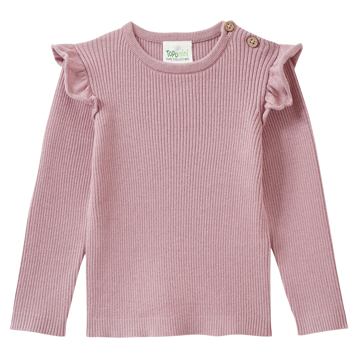 Baby Strickshirt mit Rippstruktur