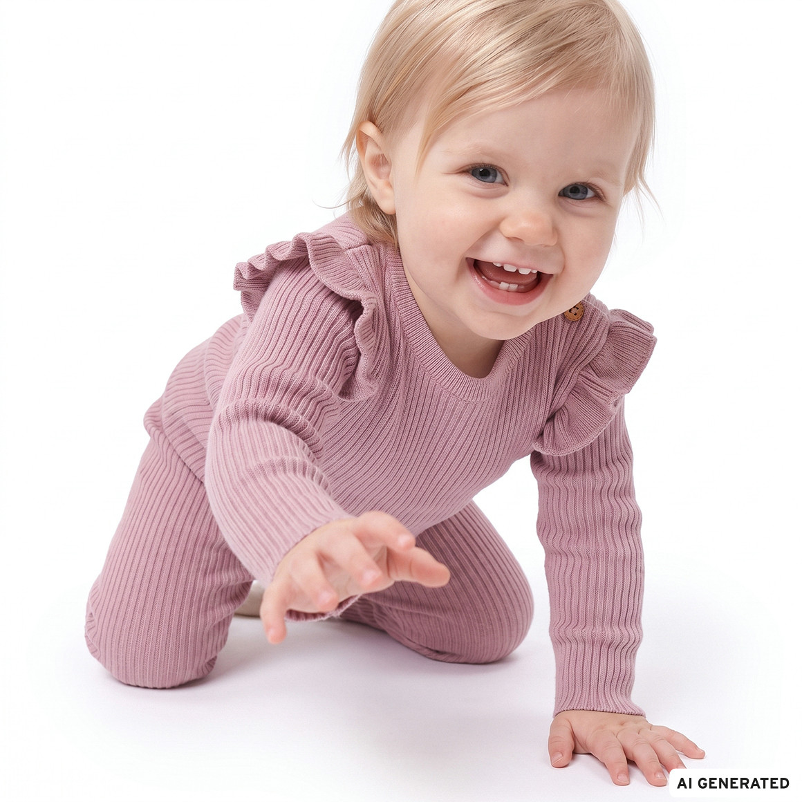 Baby Strickshirt mit Rippstruktur