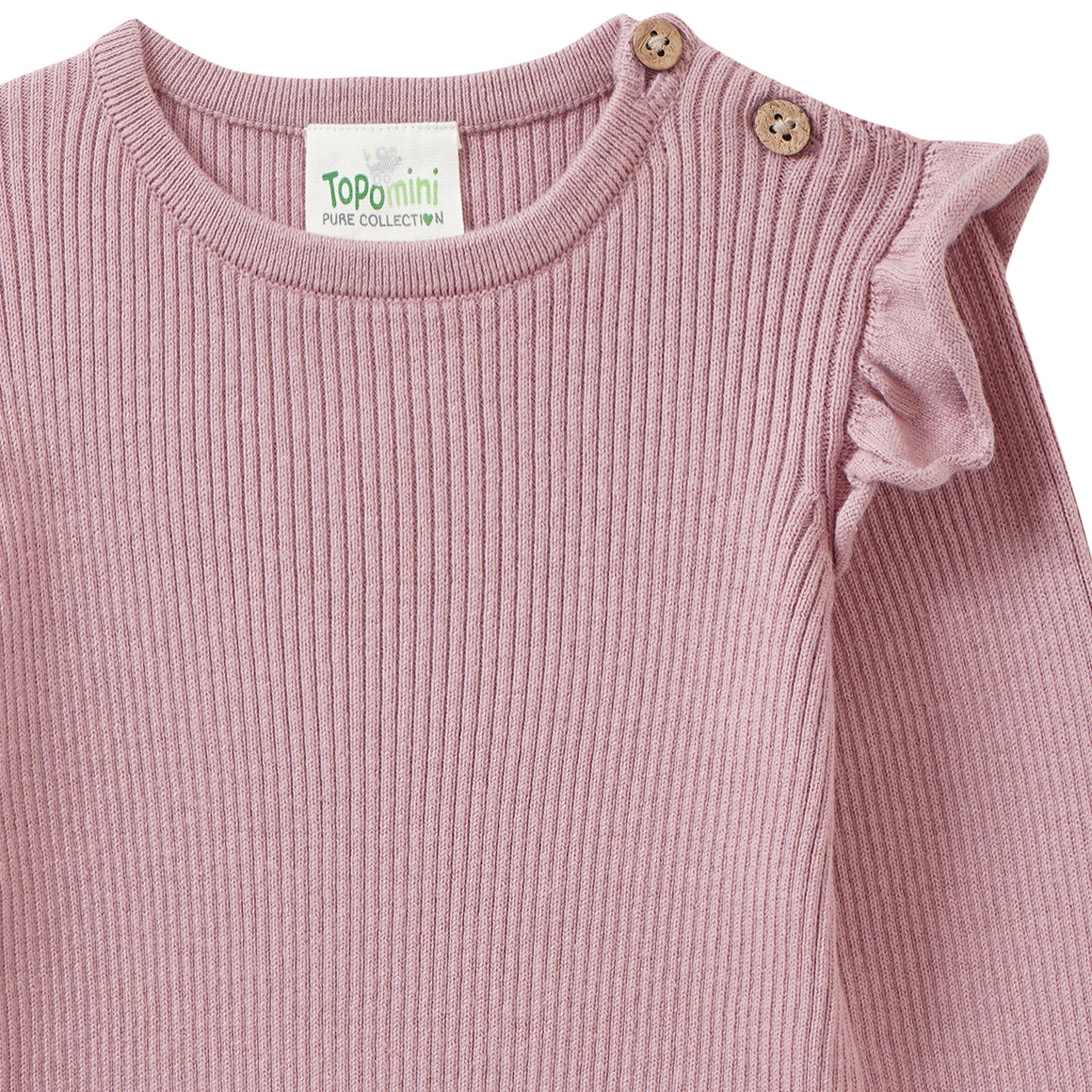 Baby Strickshirt mit Rippstruktur