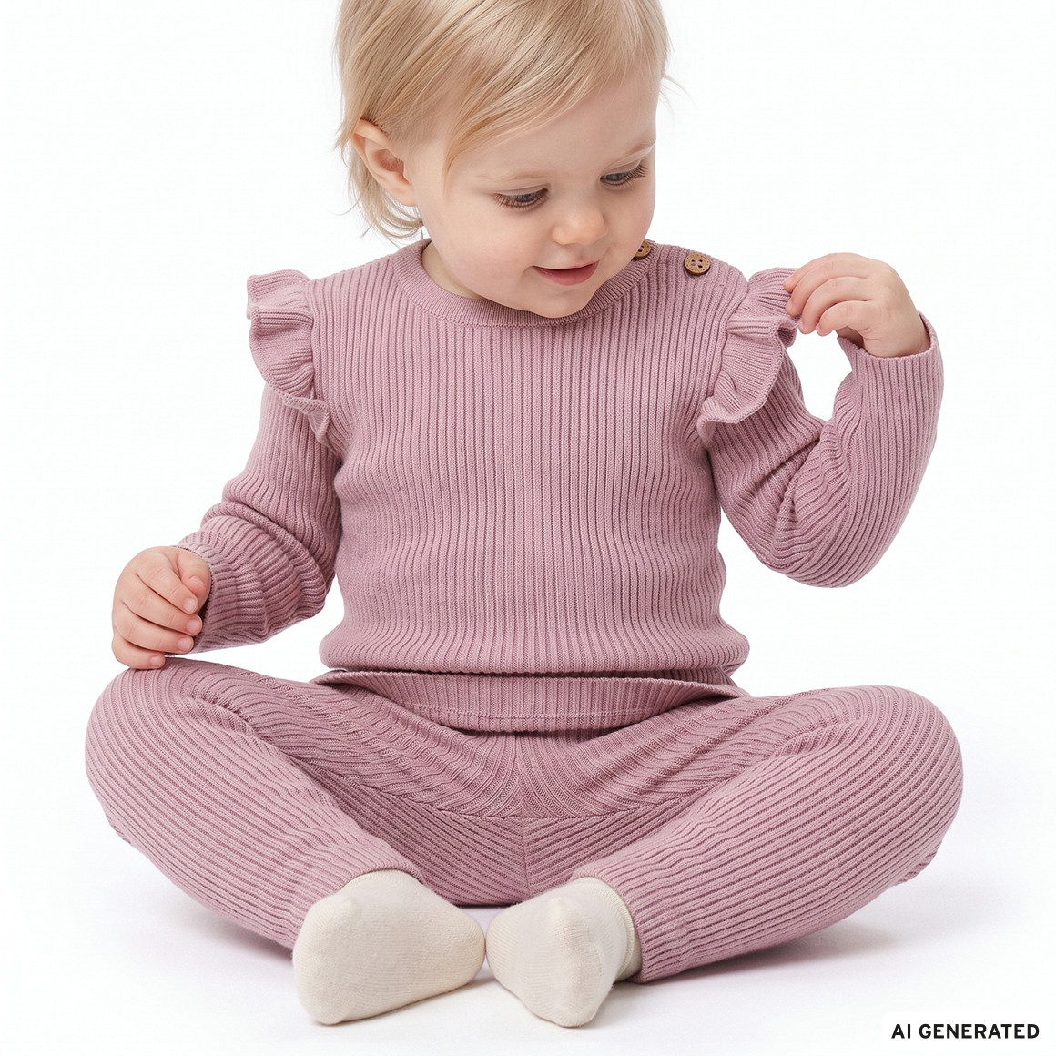 Baby Strickleggings mit Rippstruktur