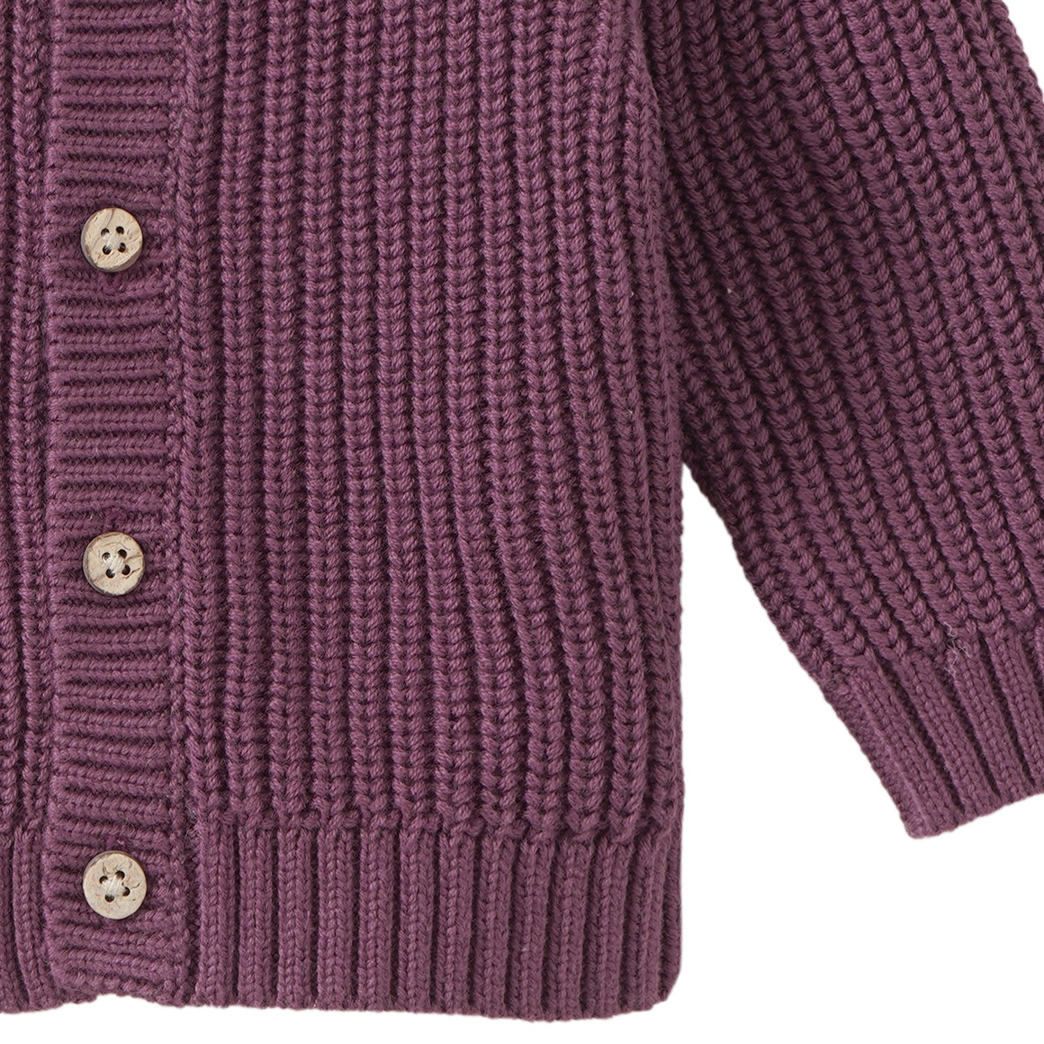 Newborn Strickjacke mit Rippstruktur