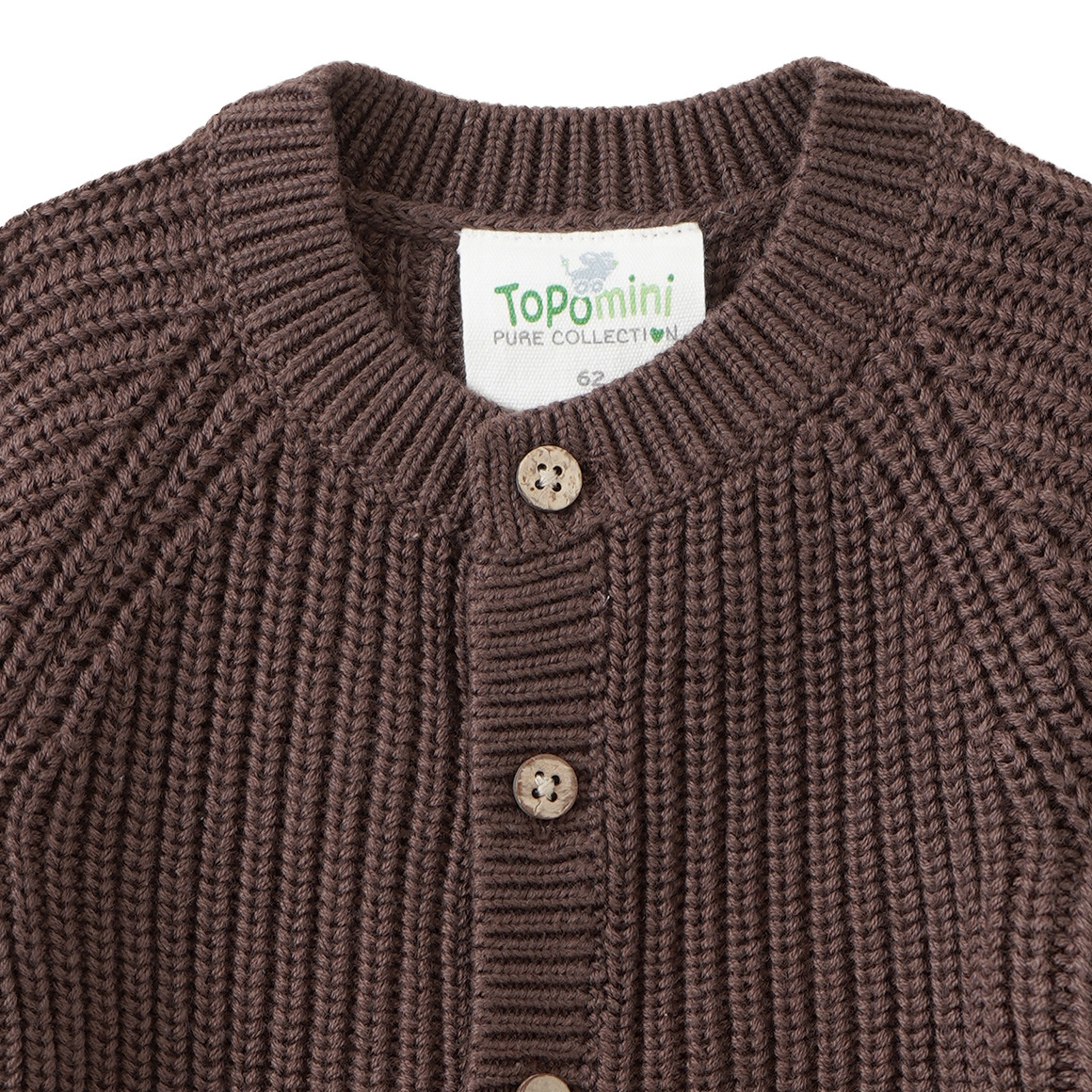 Newborn Strickjacke mit Rippstruktur