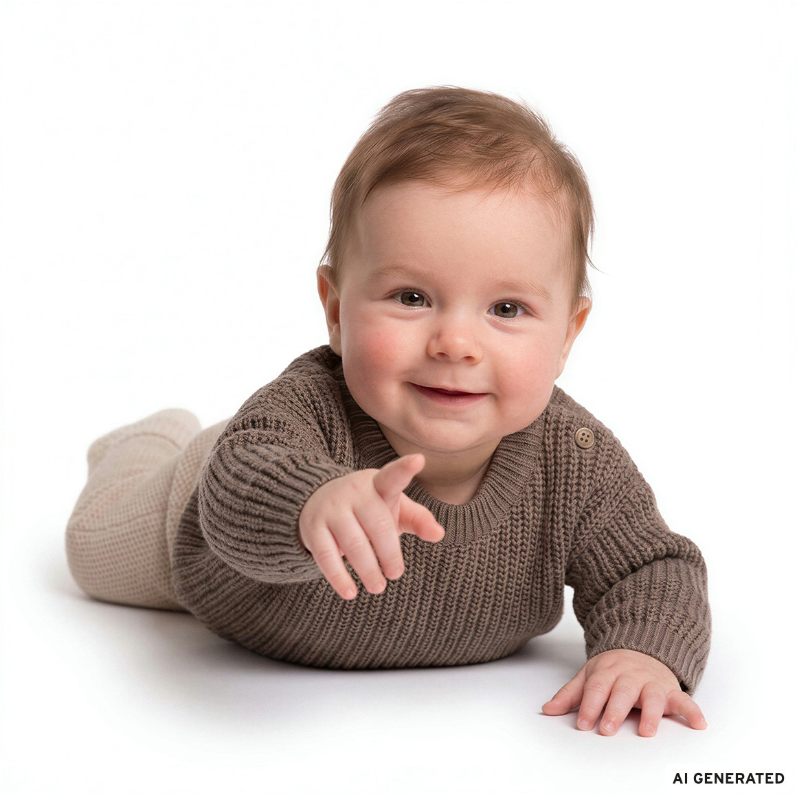 Newborn Strickpullover mit Rippstruktur