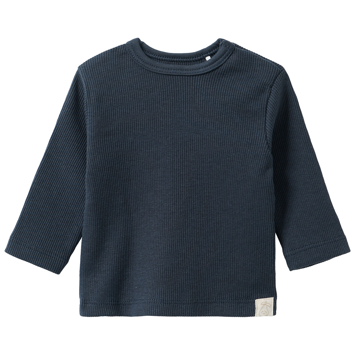 Newborn Langarmshirt mit Rippstruktur