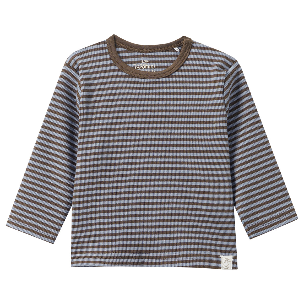 Newborn Langarmshirt mit Rippstruktur