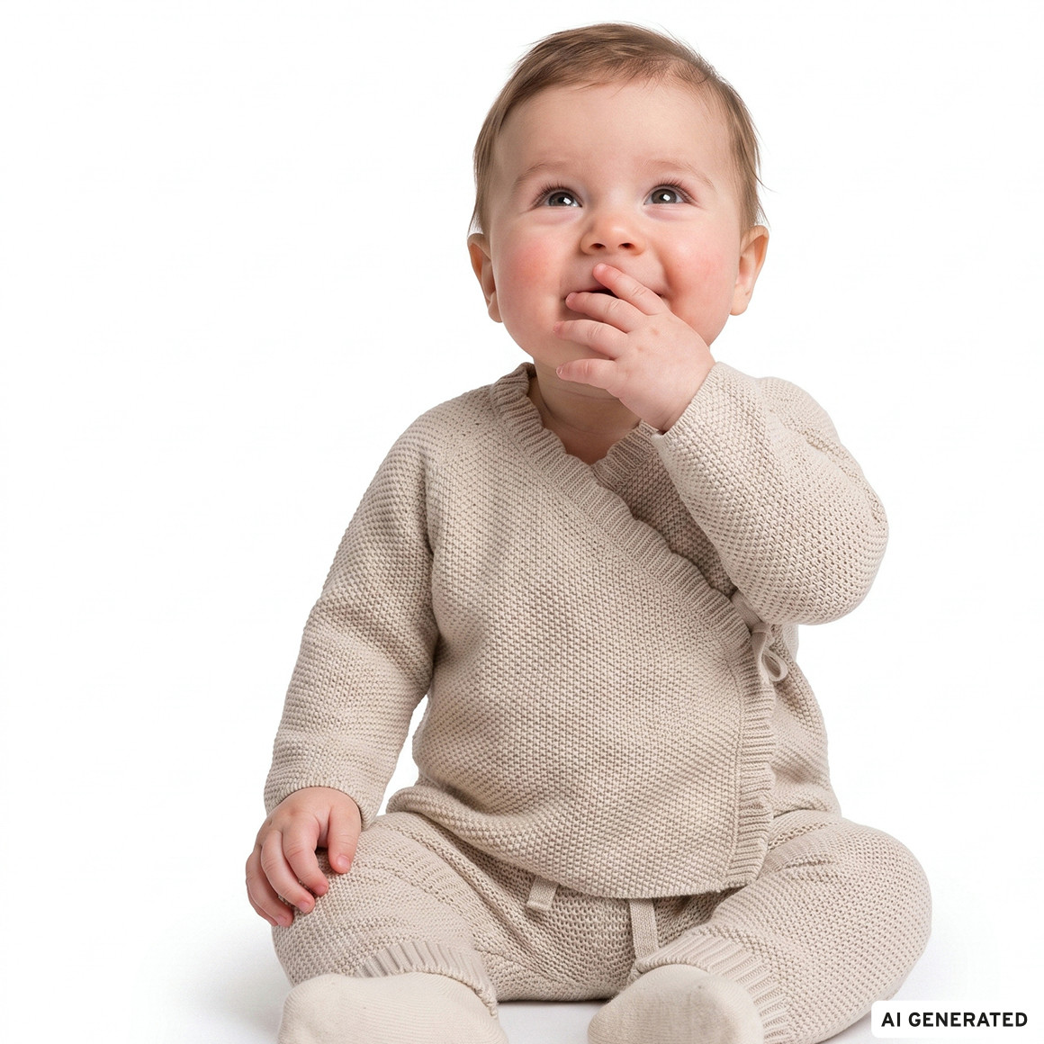 Newborn Strickjacke im Wickel-Design