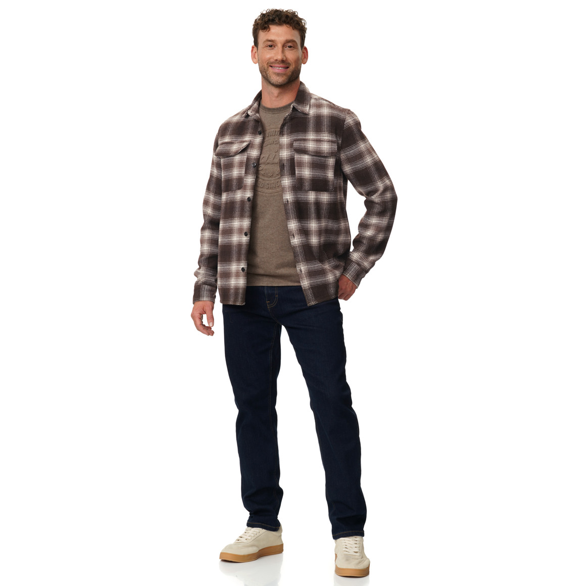 Herren Overshirt mit kariertem Design