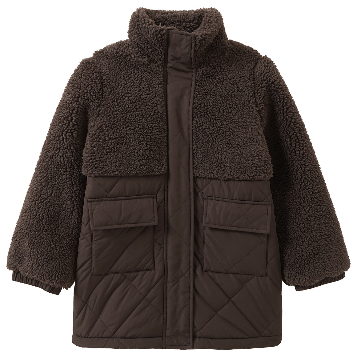 Mädchen Jacke mit Teddyplüsch
