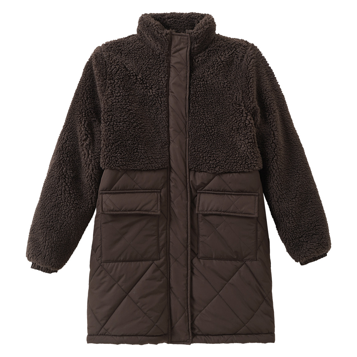 Mädchen Jacke mit Teddyplüsch