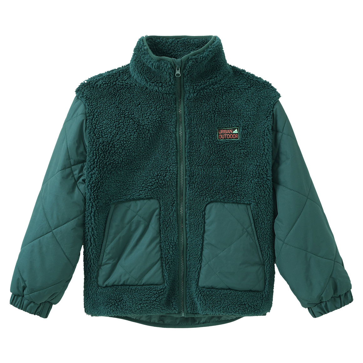 Jungen Teddyjacke mit Stepp-Details
