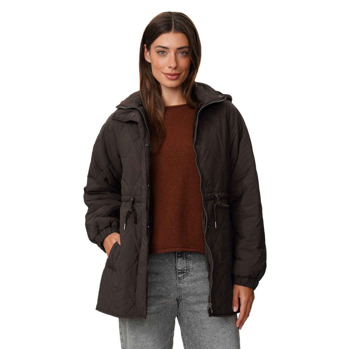 Damen Steppjacke mit Kapuze