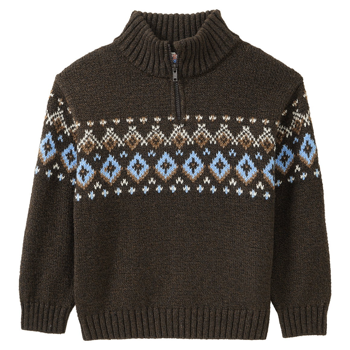 Jungen Strick-Troyer mit Norwegermuster