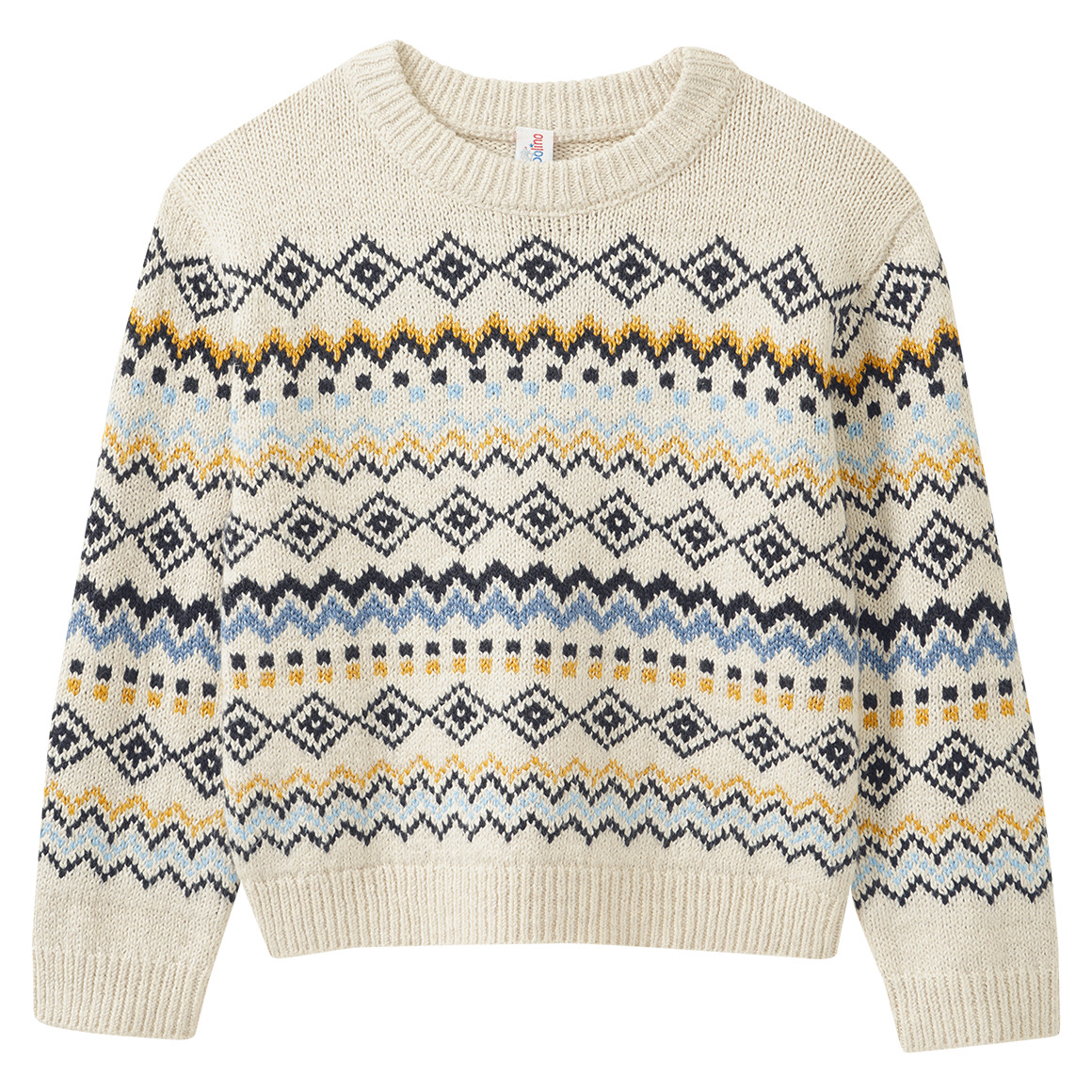 Jungen Strickpullover mit Norwegermuster