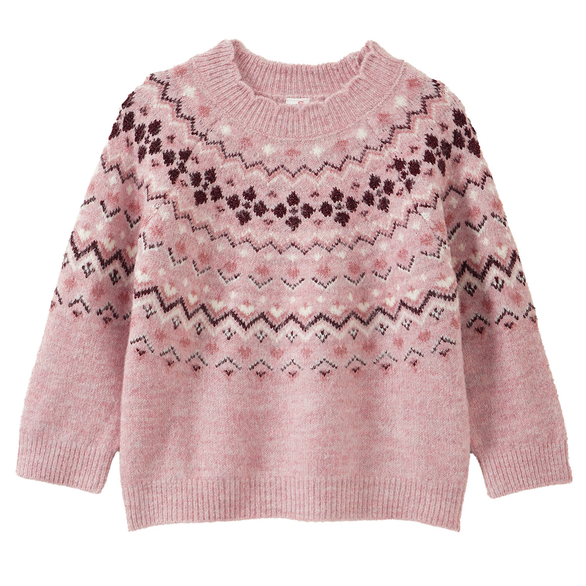 Mädchen Strickpullover mit Effektgarn