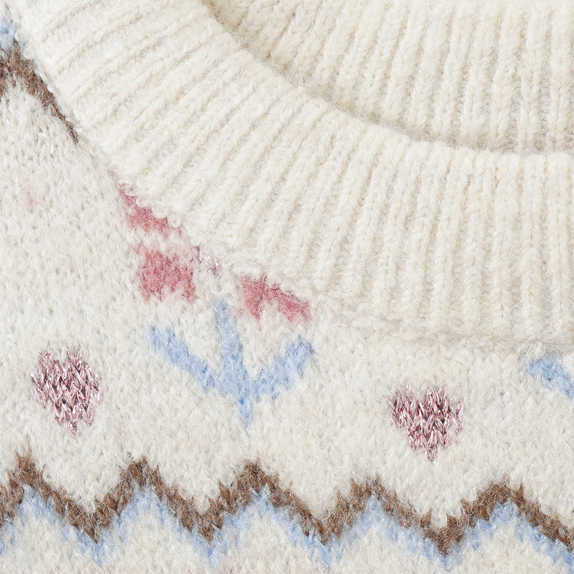 Mädchen Strickpullover mit Effektgarn