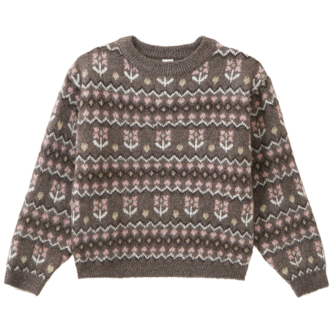 Mädchen Strickpullover mit Effektgarn