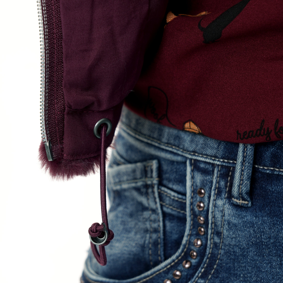 Damesvest met kunstbont