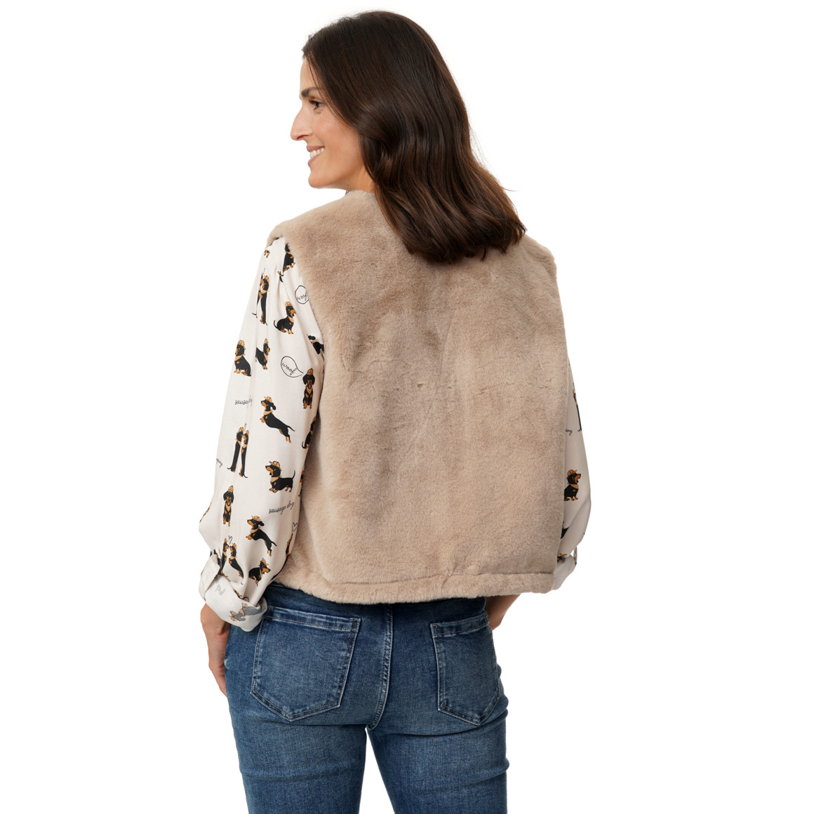 Damesvest van imitatiebont