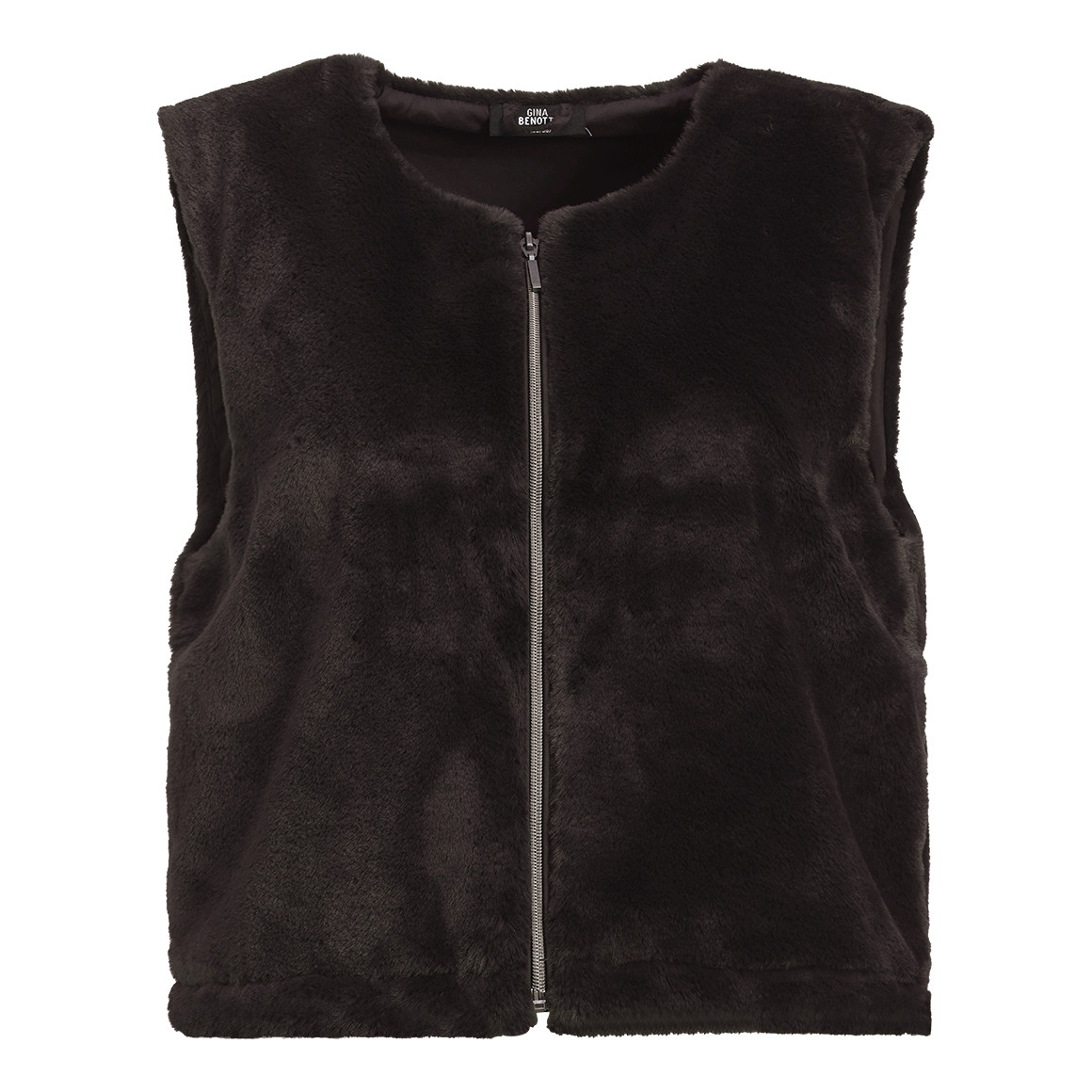 Damesvest met imitatiebont
