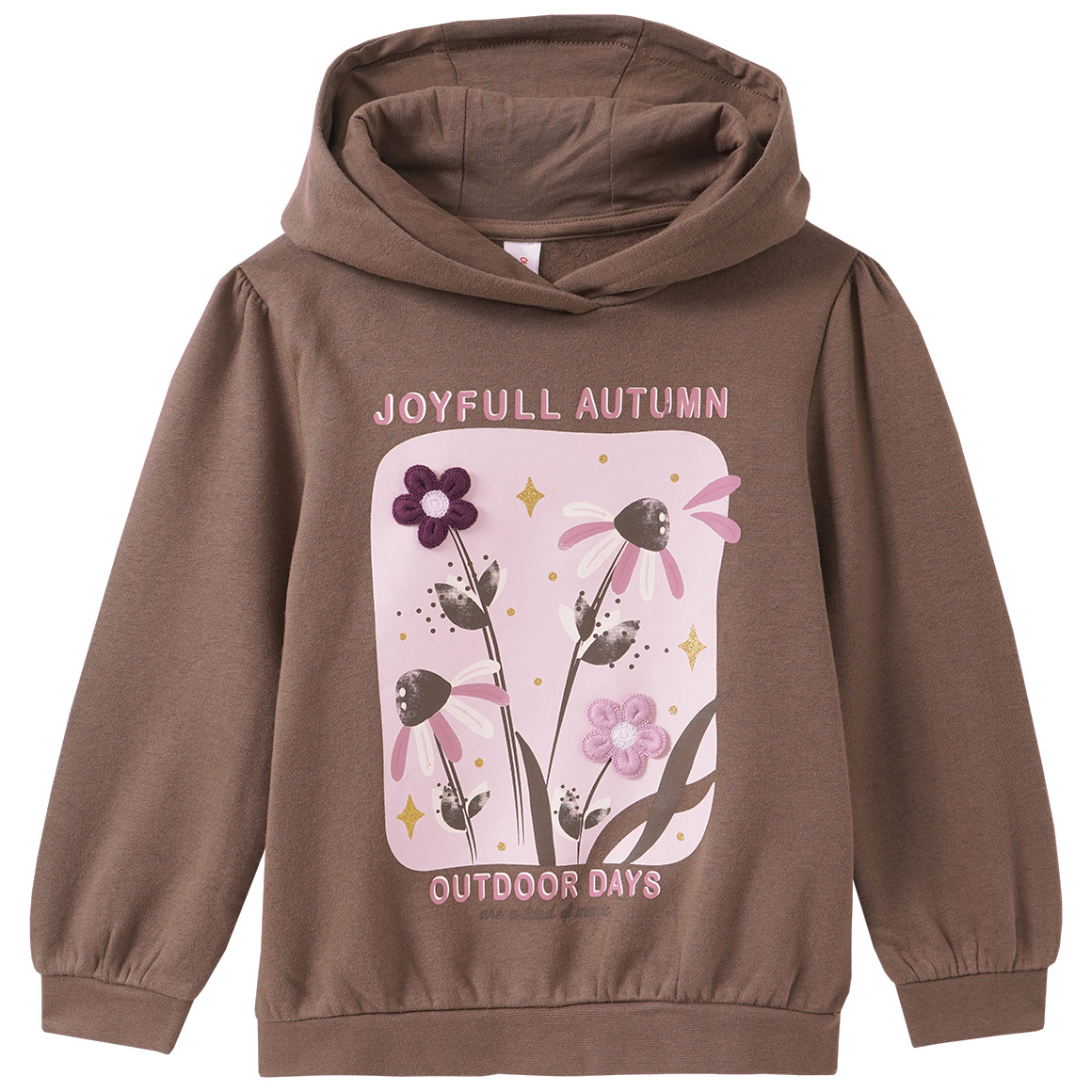 Mädchen Hoodie mit Blumen-Print