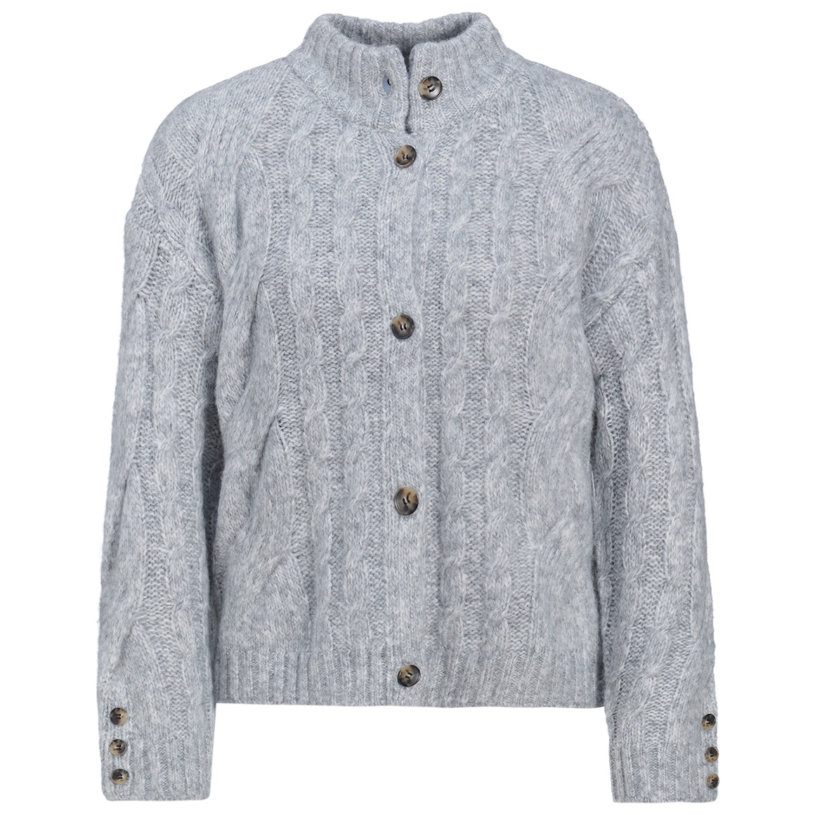 Damen Strickjacke mit Zopfmuster