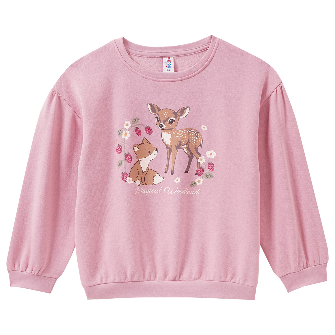 Meisjesweater met print van bosdieren