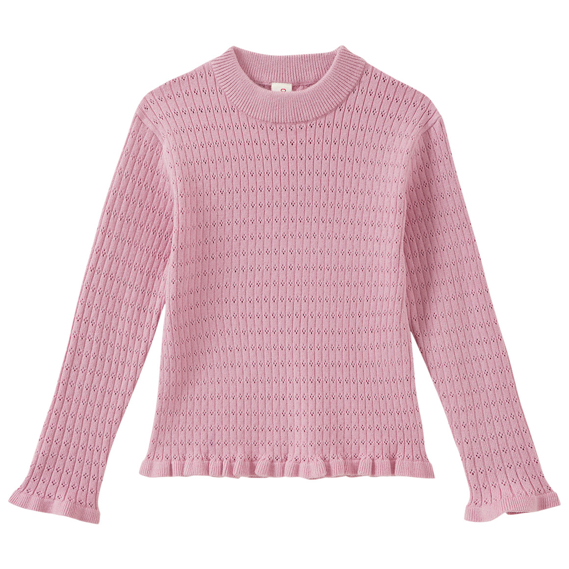 Mädchen Pullover mit Ajour-Muster
