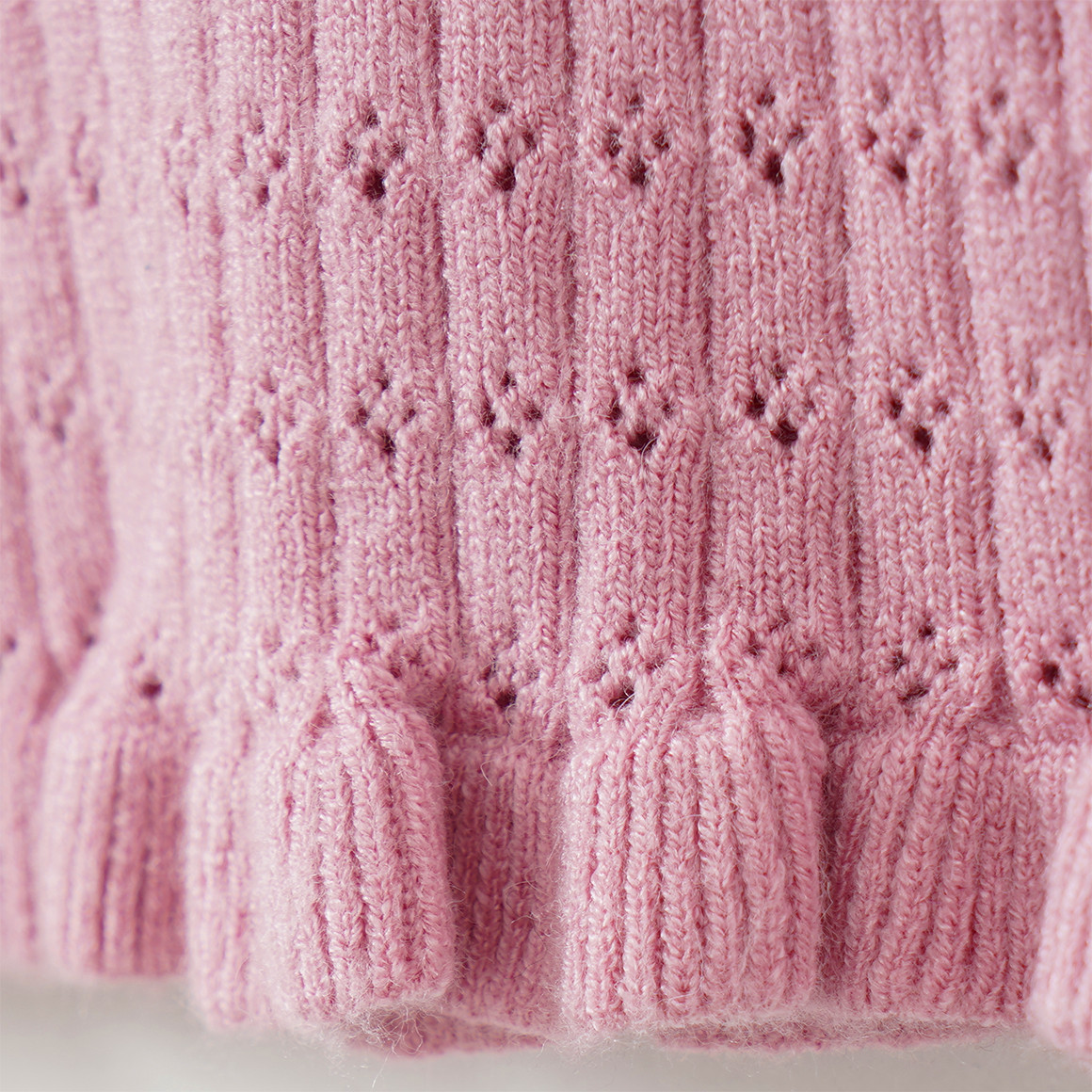 Mädchen Pullover mit Ajour-Muster