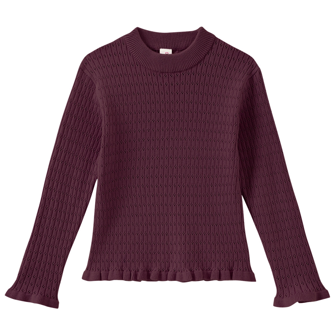 Mädchen Pullover mit Ajour-Muster