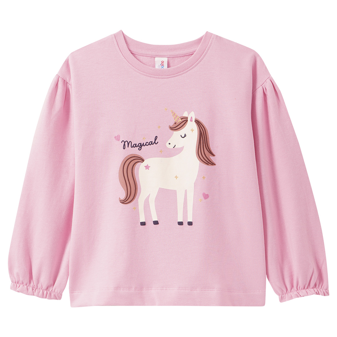 Mädchen Langarmshirt aus leichtem Sweat