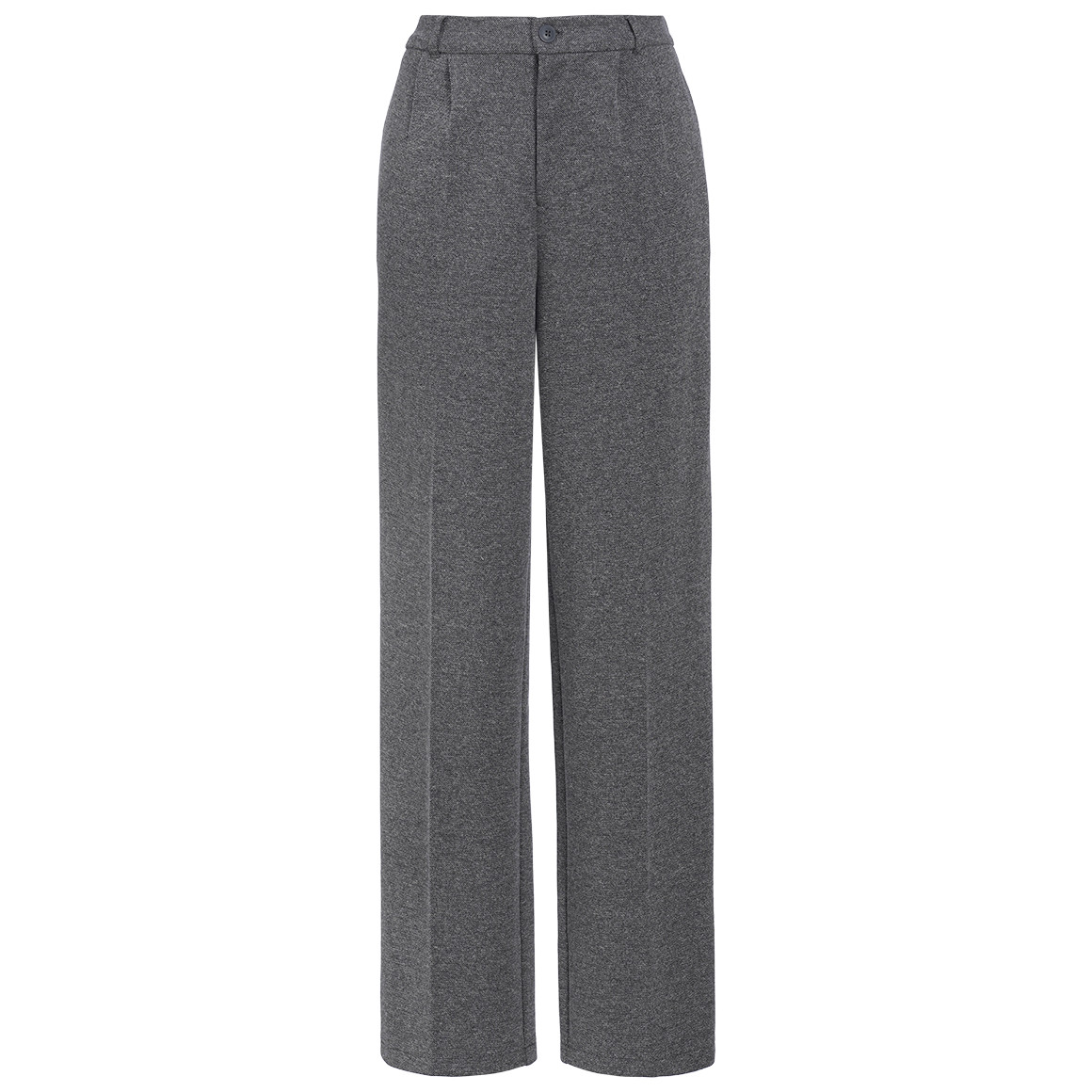 Damen Wide-Leg-Hose in Melange-Optik