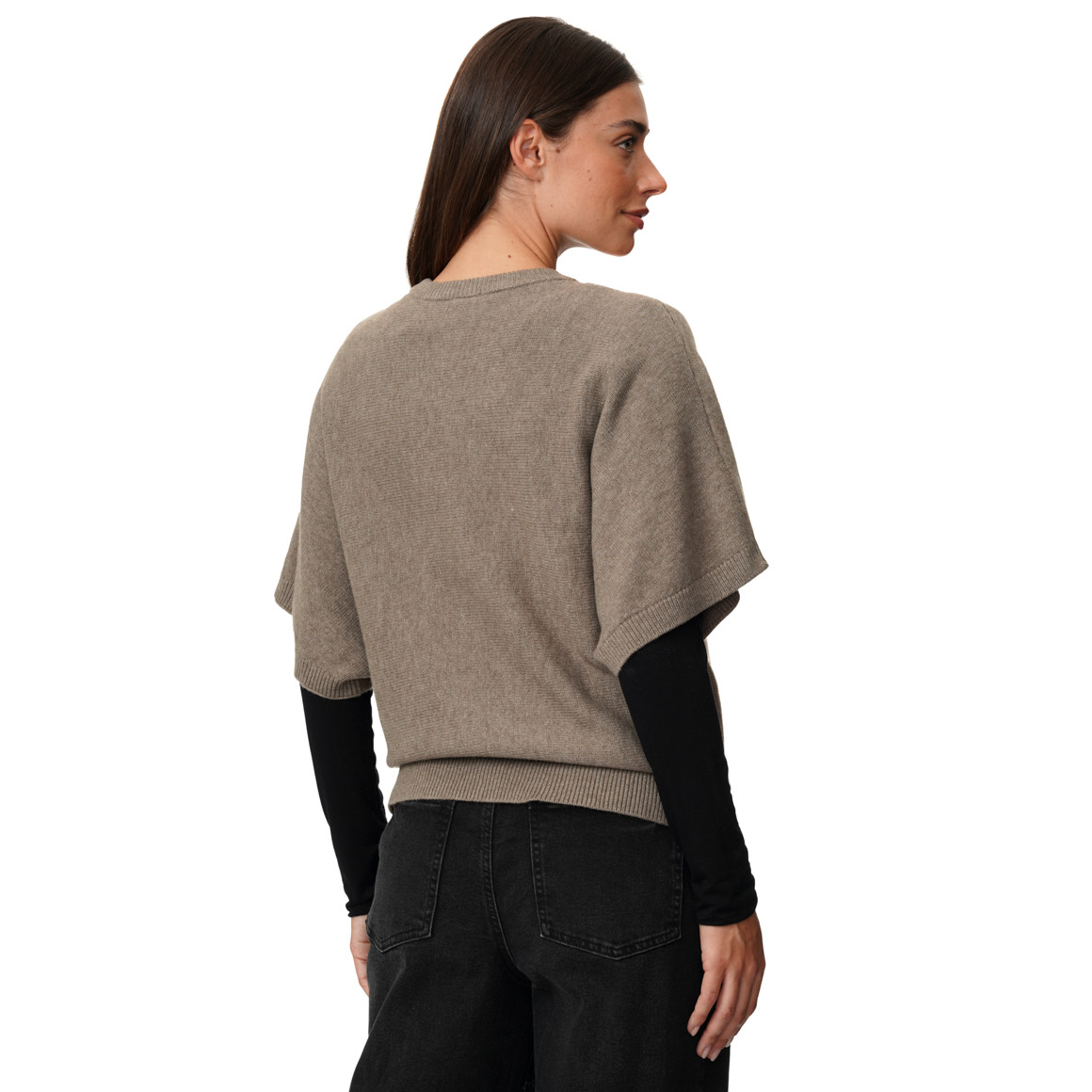 Damen Strickpullover mit Fledermausärmeln