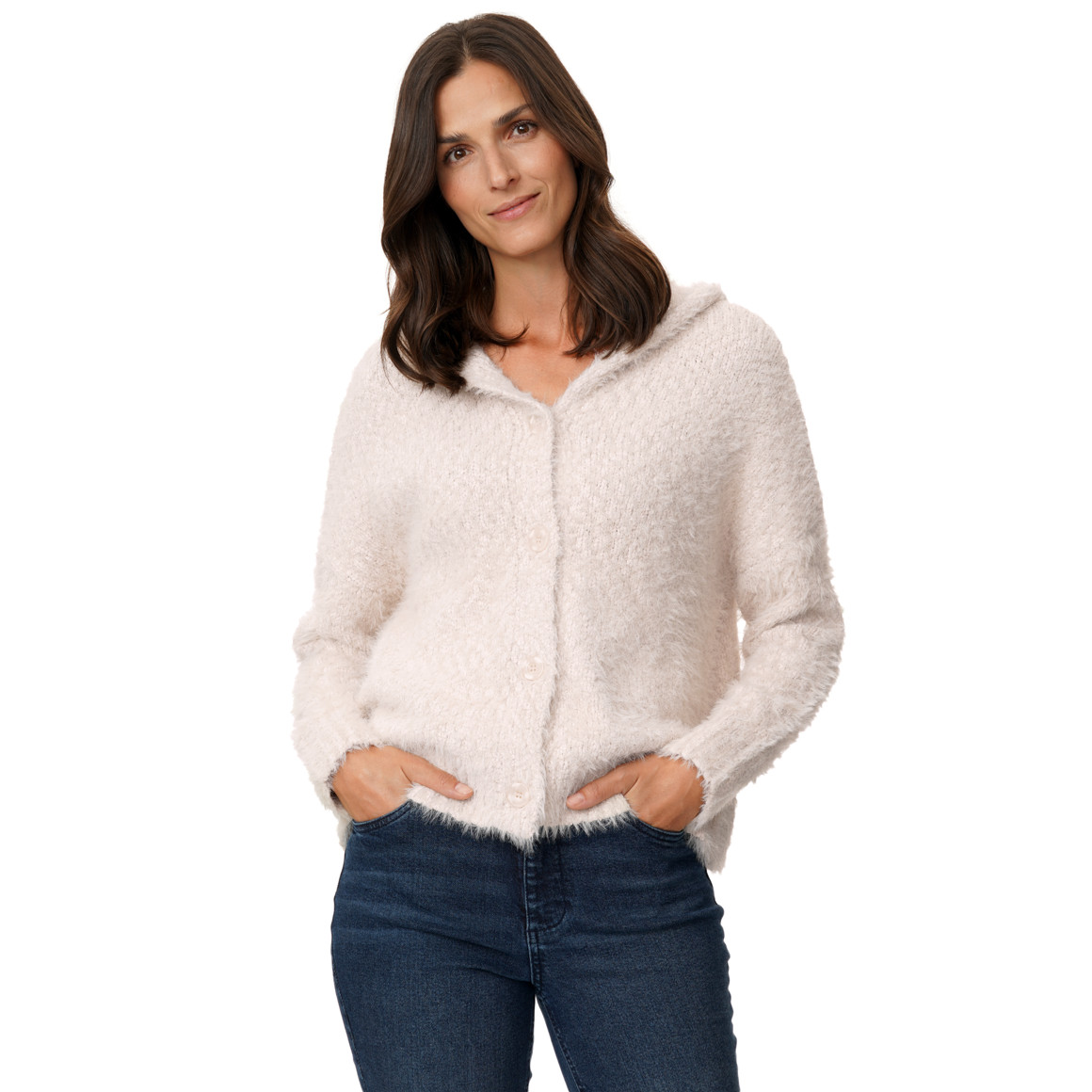 Damesvest met capuchon