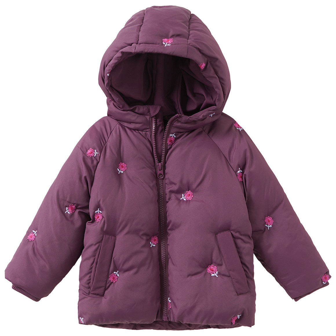Baby-donsjack met bloemmotieven
