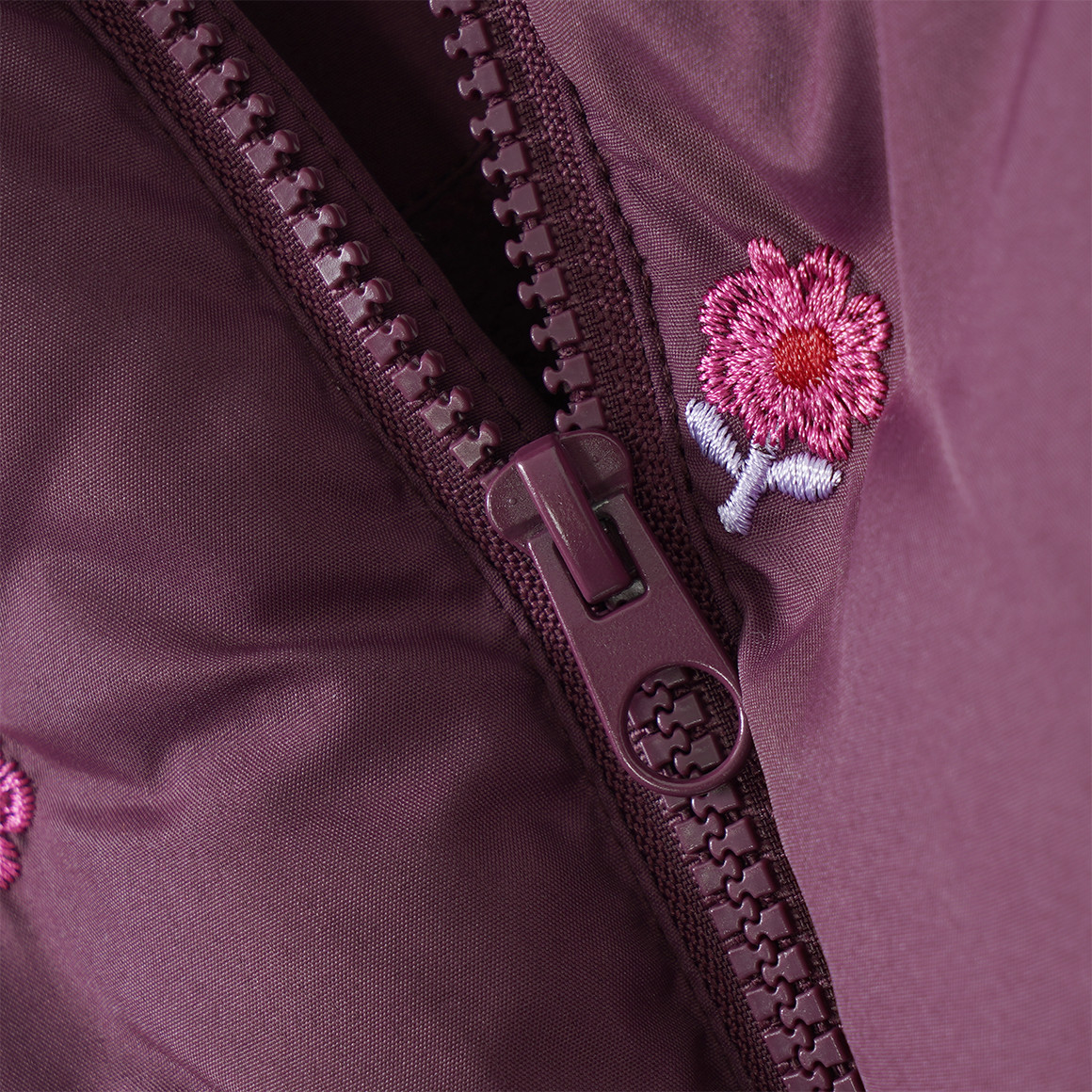 Mädchen Pufferjacke mit Blumen-Motiven