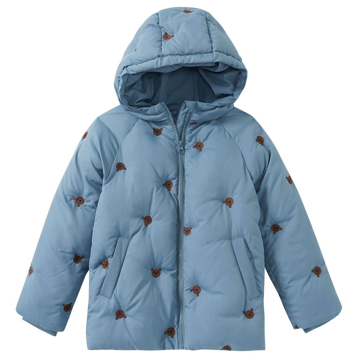 Jungen Pufferjacke mit Bären-Motiven