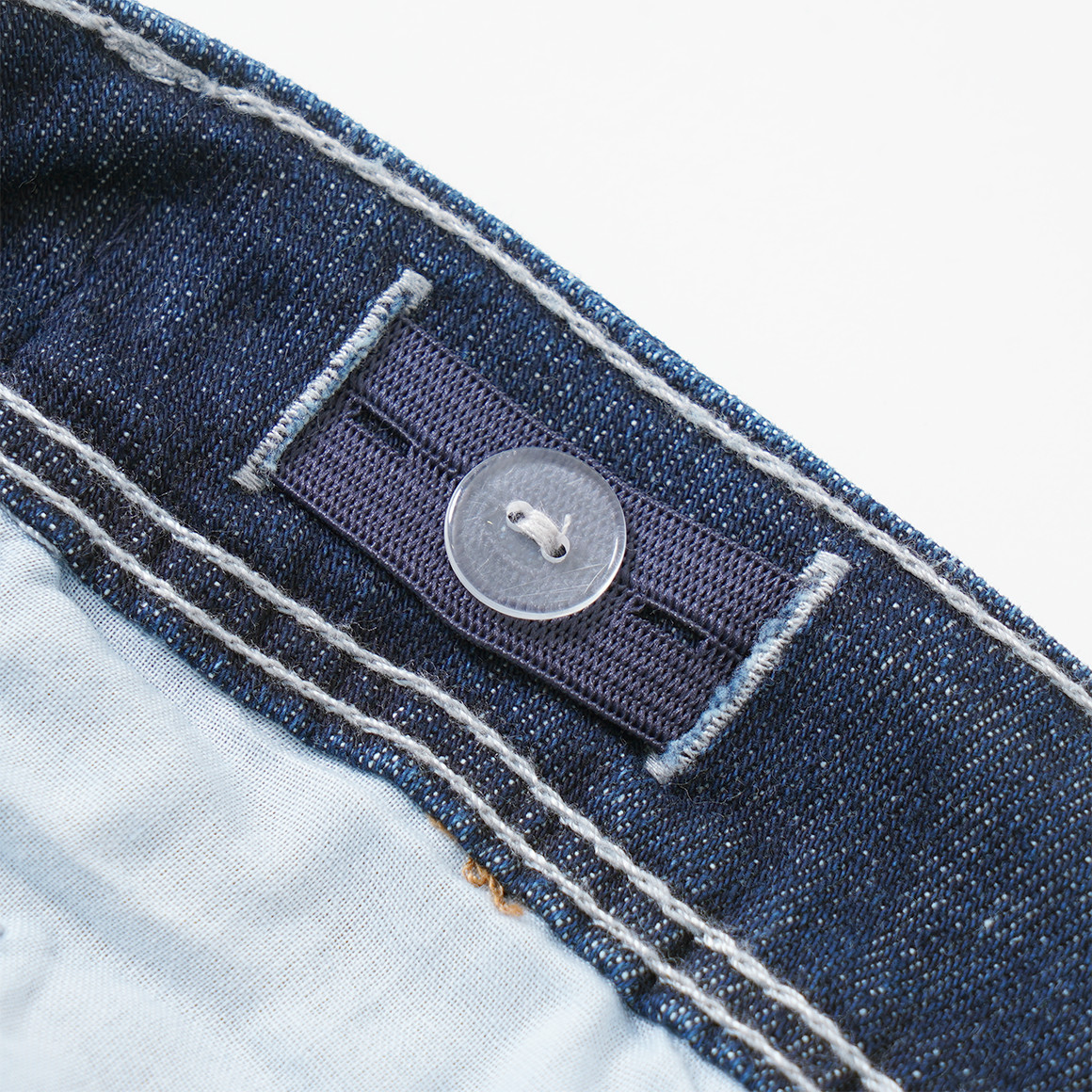 Jongensjeans met wijd been van raw denim